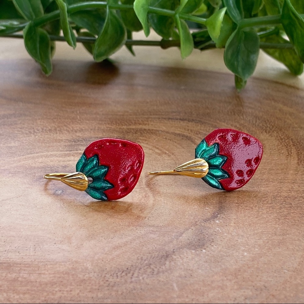 Vintage Strawberry Earrings